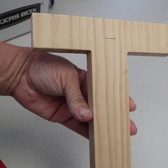 Letter T Wood Wall Hanging - Picture 2 of 4